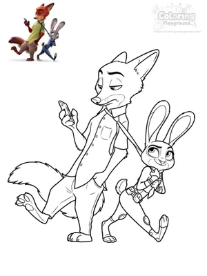 닉과 주디 색칠도안