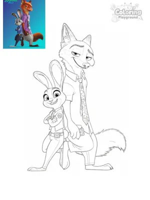 주디와 닉 색칠도안