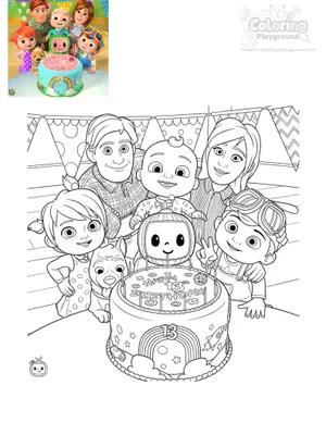 코코멜론 가족들 색칠 도안 색칠도안